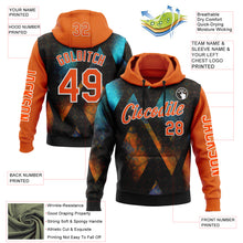 Загрузить изображение в средство просмотра галереи, Custom Black Orange-White 3D Pattern Design Ethnic Tribal Sportswear Pullover Sweatshirt Hoodie
