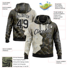 Laden Sie das Bild in den Galerie-Viewer, Custom Black Cream-White 3D Pattern Design Ethnic Tribal Sportswear Pullover Sweatshirt Hoodie
