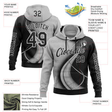 Загрузить изображение в средство просмотра галереи, Custom Black Gray-White 3D Pattern Design Ethnic Tribal Sportswear Pullover Sweatshirt Hoodie
