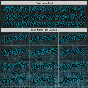 Custom Black Teal 3D Pattern Design Ethnic Tribal Sportswear Pullover Sweatshirt Hoodie