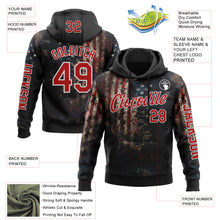 Загрузить изображение в средство просмотра галереи, Custom Black Red-White 3D American Flag Sports Pullover Sweatshirt Hoodie
