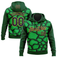 Charger l&#39;image dans la galerie, Custom Stitched Green Navy-Gold 3D Pattern Design Crocodile Skin Print Sportswear Pullover Sweatshirt Hoodie
