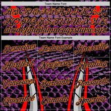 Laden Sie das Bild in den Galerie-Viewer, Custom Stitched Purple Navy Black Red Bay Orange-White 3D Pattern Design Snake Skin Print Sportswear Pullover Sweatshirt Hoodie
