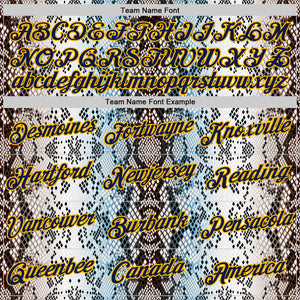 Custom Stitched White Navy Black Blue-Gold 3D Pattern Design Snake Skin Print Sportswear Pullover Sweatshirt Hoodie