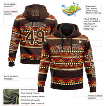 Laden Sie das Bild in den Galerie-Viewer, Custom Brown City Cream 3D Pattern Design Western Cowboy Tribal Ethnic Sports Pullover Sweatshirt Hoodie
