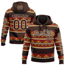 Laden Sie das Bild in den Galerie-Viewer, Custom Brown City Cream 3D Pattern Design Western Cowboy Tribal Ethnic Sports Pullover Sweatshirt Hoodie
