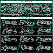 Charger l&#39;image dans la galerie, Custom Black Kelly Green-White 3D Splash Hockey Lace Neck Jersey

