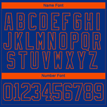Load image into Gallery viewer, Custom Royal Orange-White 3D Splash Hockey Lace Neck Jersey
