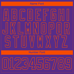 Custom Purple Orange-White 3D Splash Hockey Lace Neck Jersey