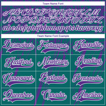 Laden Sie das Bild in den Galerie-Viewer, Custom Teal Purple-White 3D Splash Hockey Lace Neck Jersey
