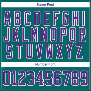 Custom Teal Purple-White 3D Splash Hockey Lace Neck Jersey