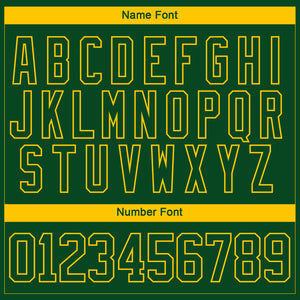 Custom Green Yellow-White 3D Splash Hockey Lace Neck Jersey