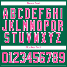 Загрузить изображение в средство просмотра галереи, Custom Kelly Green Pink-White 3D Splash Hockey Lace Neck Jersey
