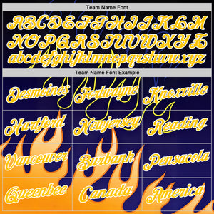 Custom Blue Yellow-White 3D Abstract Flame Sports Pullover Sweatshirt Hoodie