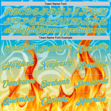 Загрузить изображение в средство просмотра галереи, Custom Blue Sky Blue-Yellow 3D Abstract Flame Sports Pullover Sweatshirt Hoodie
