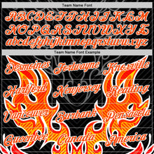 Laden Sie das Bild in den Galerie-Viewer, Custom Black Orange-White 3D Abstract Flame Sports Pullover Sweatshirt Hoodie
