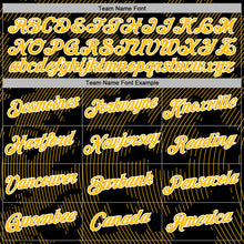 Load image into Gallery viewer, Custom Stitched Black Gold-White 3D Pattern Design Curve Lines Sports Pullover Sweatshirt Hoodie
