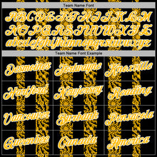 Charger l'image dans la galerie, Custom Stitched Black Gold-White 3D Pattern Design Abstract Shape Sports Pullover Sweatshirt Hoodie
