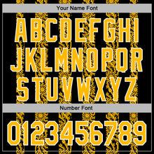 Charger l'image dans la galerie, Custom Stitched Black Gold-White 3D Pattern Design Abstract Shape Sports Pullover Sweatshirt Hoodie
