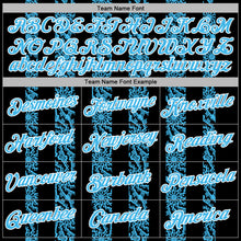 Load image into Gallery viewer, Custom Stitched Black Sky Blue-White 3D Pattern Design Abstract Shape Sports Pullover Sweatshirt Hoodie
