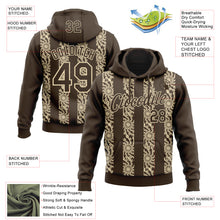 Загрузить изображение в средство просмотра галереи, Custom Stitched Brown Cream 3D Pattern Design Abstract Shape Sports Pullover Sweatshirt Hoodie
