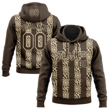 Загрузить изображение в средство просмотра галереи, Custom Stitched Brown Cream 3D Pattern Design Abstract Shape Sports Pullover Sweatshirt Hoodie
