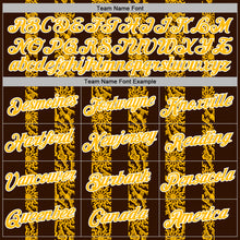 Load image into Gallery viewer, Custom Stitched Brown Gold-White 3D Pattern Design Abstract Shape Sports Pullover Sweatshirt Hoodie
