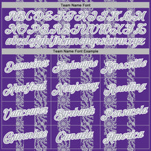 Load image into Gallery viewer, Custom Stitched Purple Gray-White 3D Pattern Design Abstract Shape Sports Pullover Sweatshirt Hoodie
