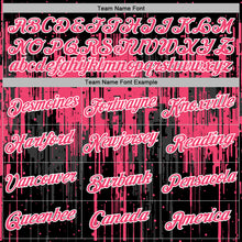 Charger l'image dans la galerie, Custom Stitched Black Neon Pink-White 3D Pattern Design Dripping Splatter Sports Pullover Sweatshirt Hoodie
