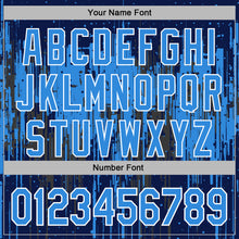 Laden Sie das Bild in den Galerie-Viewer, Custom Stitched Navy Powder Blue-White 3D Pattern Design Dripping Splatter Sports Pullover Sweatshirt Hoodie
