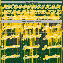 Load image into Gallery viewer, Custom Stitched Green Yellow-White 3D Pattern Design Dripping Splatter Sports Pullover Sweatshirt Hoodie
