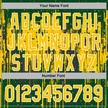 Load image into Gallery viewer, Custom Stitched Green Yellow-White 3D Pattern Design Dripping Splatter Sports Pullover Sweatshirt Hoodie
