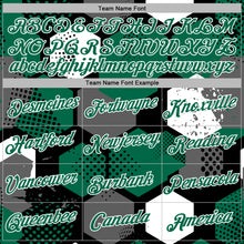 Load image into Gallery viewer, Custom Stitched Black Kelly Green-White 3D Pattern Design Geometric Shape Sports Pullover Sweatshirt Hoodie
