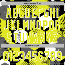 Загрузить изображение в средство просмотра галереи, Custom Stitched Black Neon Yellow-White 3D Pattern Design Geometric Shape Sports Pullover Sweatshirt Hoodie
