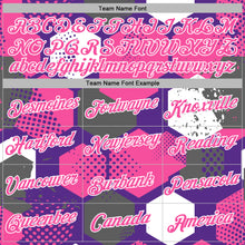 Загрузить изображение в средство просмотра галереи, Custom Stitched Purple Pink-White 3D Pattern Design Geometric Shape Sports Pullover Sweatshirt Hoodie
