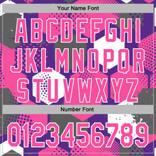 Загрузить изображение в средство просмотра галереи, Custom Stitched Purple Pink-White 3D Pattern Design Geometric Shape Sports Pullover Sweatshirt Hoodie
