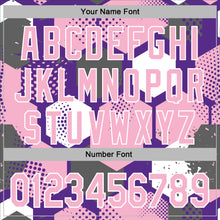 Загрузить изображение в средство просмотра галереи, Custom Stitched Purple Light Pink-White 3D Pattern Design Geometric Shape Sports Pullover Sweatshirt Hoodie

