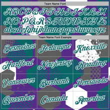 Загрузить изображение в средство просмотра галереи, Custom Stitched Purple Teal-White 3D Pattern Design Geometric Shape Sports Pullover Sweatshirt Hoodie
