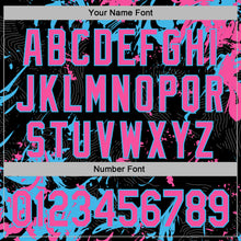 Load image into Gallery viewer, Custom Stitched Black Pink-Sky Blue 3D Pattern Design Splash Sports Pullover Sweatshirt Hoodie

