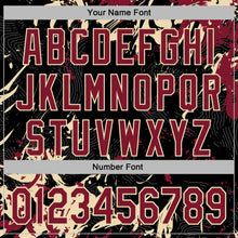 Load image into Gallery viewer, Custom Stitched Black Crimson-Cream 3D Pattern Design Splash Sports Pullover Sweatshirt Hoodie
