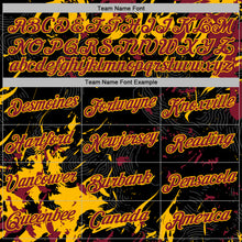 Load image into Gallery viewer, Custom Stitched Black Crimson-Gold 3D Pattern Design Splash Sports Pullover Sweatshirt Hoodie
