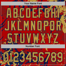 Load image into Gallery viewer, Custom Stitched Red Old Gold-Navy 3D Pattern Design Splash Sports Pullover Sweatshirt Hoodie
