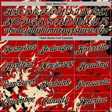 Load image into Gallery viewer, Custom Stitched Red Black-Cream 3D Pattern Design Splash Sports Pullover Sweatshirt Hoodie
