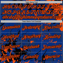 Загрузить изображение в средство просмотра галереи, Custom Stitched Royal Orange-Black 3D Pattern Design Splash Sports Pullover Sweatshirt Hoodie

