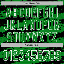 Load image into Gallery viewer, Custom Stitched Black Grass Green-White 3D Pattern Design Splash Torn Paper Style Sports Pullover Sweatshirt Hoodie
