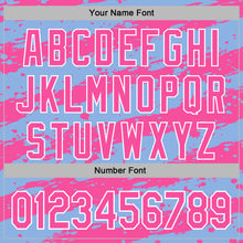 Load image into Gallery viewer, Custom Stitched Light Blue Pink-White 3D Pattern Design Splash Torn Paper Style Sports Pullover Sweatshirt Hoodie
