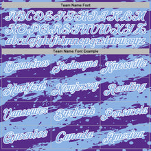 Загрузить изображение в средство просмотра галереи, Custom Stitched Purple Light Blue-White 3D Pattern Design Splash Torn Paper Style Sports Pullover Sweatshirt Hoodie
