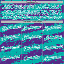 Загрузить изображение в средство просмотра галереи, Custom Stitched Purple Aqua-White 3D Pattern Design Splash Torn Paper Style Sports Pullover Sweatshirt Hoodie
