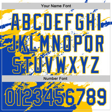 Load image into Gallery viewer, Custom Stitched White Thunder Blue-Yellow 3D Pattern Design Abstract Fragment Art Splash Sports Pullover Sweatshirt Hoodie
