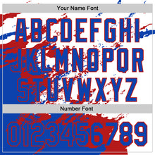 Load image into Gallery viewer, Custom Stitched White Thunder Blue-Red 3D Pattern Design Abstract Fragment Art Splash Sports Pullover Sweatshirt Hoodie
